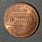 1989 1c Lincoln Penny Off Center Error Struck Through Grease Spots