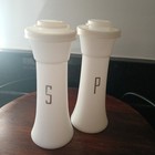 Tupperware Flourida Vintage White Large Salt   Pepper Shakers Set W  Lids