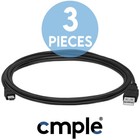 3 Pack Mini Usb 10 Feet Cable A To B Usb Cord Data Sync Charge Gps Dvr Arduino
