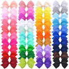 40 Colors Hair Bows For Fine Hair Big 4 5 Inch Grosgrain Ribbon Hair Bow Alligat