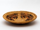 Vintage Navajo Din   Ceremonial wedding Coiled Basket tray  Diameter 10 3 4 