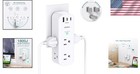 9-in-1 Surge Protector Wall Outlet Extender With Usb Ports And Rotating Plug