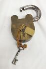 Vintage 1945 Huge Honesty Lock Works Brass Padlock No 10 With Keys 6  X 3 5 8 