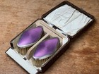 Wonderful Antique English Sterling Silver Vanity Brush Set Guilloch   