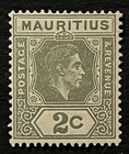 Travelstamps  1938 Mauritius Stamps Scott  211 - 2 Cent Kgvi Mint Mogh
