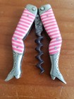 Gesetzlich Geschutzt Stamped Vintage German Lady Legs Pink Stockings Corkscrew 