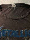 Metallica Vintage Skull Tee Size L Distressed Made Worn Faded Band Tee