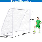 10  6 5  Portable Soccer Goal Net Pvc Post Frame Backyard Football Training Set