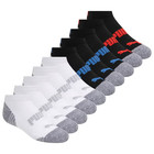 Puma Kid s Boys Low Cut Socks  10 Pair  Moisture Wicking Fits Shoe Size  9-3 5