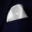 100  Silk Pocket Square 13 7    Solid Color For Men Wedding Party White 