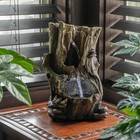 Indoor Tabletop Water Fountain Rainforest Tree Trunk Waterfall Led Light Decor