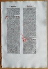 Huge Extraordinary Early Incunable Leaf Antonius Florentinus Koberger  c  1477