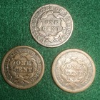 Lot Of 3 Large Cent 1833  1846   1850 Rare Coins  205