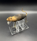 Vintage Heddon Meadow Mouse No  4000 Rare Two Tone Flocked Variant Leather Tail