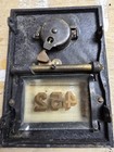 Vintage Antique  Post Office Box Door - Us  Combination Lock  Glass Front  492