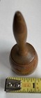 Antique Wood Lady Glove Powder Dispenser Holder Treen Signed Miniature Pot Flask