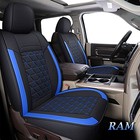  Ram Seat Cover Full Set  Leather Seat Covers Fit For Fullset   curved Back    Blue