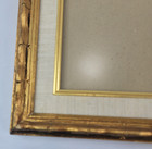 Vintage 13 5 X 11 5 Ornate Gold Wood Wall Picture Frame W glass Linen Mat Taiwan