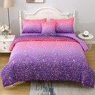  Twin Pink Comforter Set  6 Piece Bed In A Bag 3d Colorful Twin 6 Pc  Purple