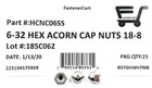  25  6-32 Stainless Steel Hex Acorn Cap Nuts  25 Pieces 