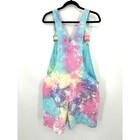 Chubbies Men s Disco Jumpers Pastel Tie Dye Denim Overalls Shortalls Large