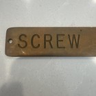 Door Sign  screw Room  Brass - Metal Wall Plaque - Nautical Boat Cabin Decor