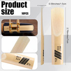 10 Pcs Alto Saxophone Reeds Strength 2 5 Natural Cane Reed