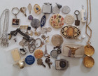 Junk Drawer Lot Of Vintage Misc  Odds   Ends Jewelry  Collectibles And More
