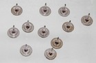 50 Silver Steel Tie Tacks Lapel Scatter Pin Findings 9 5mm Pad Tacs   50 Backs