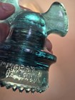 Antique Hemingray Aqua Blue Mickey Mouse Glass Insulator  60  a 