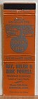 Ray Helen   Dick Powell Trucking Livestock Jefferson Ia Iowa Matchbook Cover