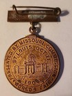October 11  1904 St  Louis Worlds Fair Missouri Day Pinback Medal Good Condition