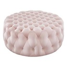 Modway Amour Modern Button Tufted Round Velvet Ottoman In Pink