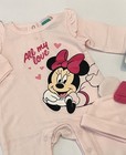 Disney Baby Girl Minnie Mouse Clothes 0-3 Months Jumpsuit Hat 2 Pc Set Cute New