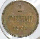 Finland 1907 Nickolas Ii Penny 290986 Combine Shipping