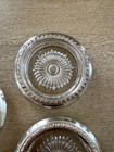 Vintage Silver Plated   Glass Coasters Set Of 4   Coastal Entertaining   Preppy