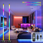 8pc 48  Smart Led Floor Lamp Rgb Remote   App Control Music Sync Corner Lighting