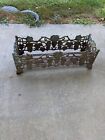 Vintage Cast Iron Garden Planter Grape Vine Leaf 26 5  Long X 9  Tall X 9  Deep