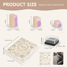 Craftymanor 44pcs Mini Wooden Stamp Set  Vintage Month Week Weather Rubber Stamp