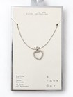 A New Day Sterling Silver Heart Pendant Necklace Cz 16  3  Ext Lobster