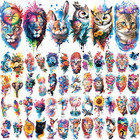 77 Sheets Temporary Arm Body Fake Tattoo Sticker Waterproof For Men Women Adults