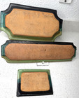 Pottery Serving Trays Stoneware - Set Of 3  Tray Set Green K Le Sueur