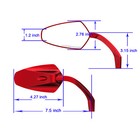Red Non-fold Motorcycle Handlebar Rear Mirrors For Harley Softail Dyna Fxdl Fxdf
