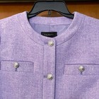 Talbots Lavender Herringbone Shetland Blazer Wool Blend Jacket Size 8