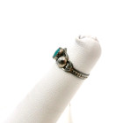 Southwestern Sterling Silver Turquoise Baby Child Pinky Ring Sz2