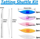Butuze Tatting Shuttle Kit  10 Pcs Plastic 10 Pcs  Transparent Color 10pcs 