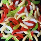 100pcs 2 0cm 0 78in Fishing Lure Maggot Grub Soft Baits Worms Fishing Lures