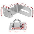 3 Inch 90 Degree Padlock Hasp  Brushed Silver  2 Pack Stainless Steel  Safety