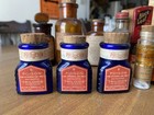 Antique Pharmacy Poison Bottle Lot Cobalt Amber Eli Lilly Warner Black Leaf