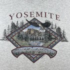 Vintage Yosemite National Park T-shirt Mens Large Gray Half Dome Nature Animal
